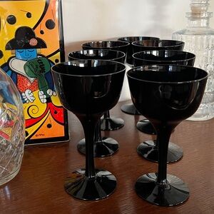 MCM Black Champagne Glass Set